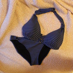 Navy Blue Stripes Bikini